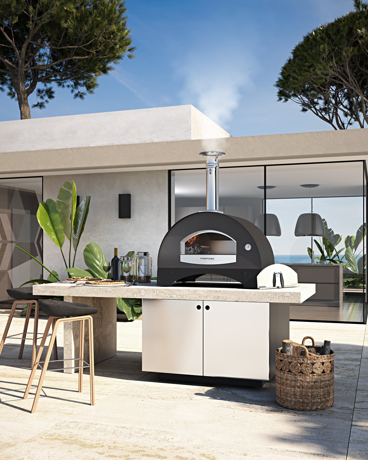 Fontana Amalfi Build In Wood Burning Pizza Oven