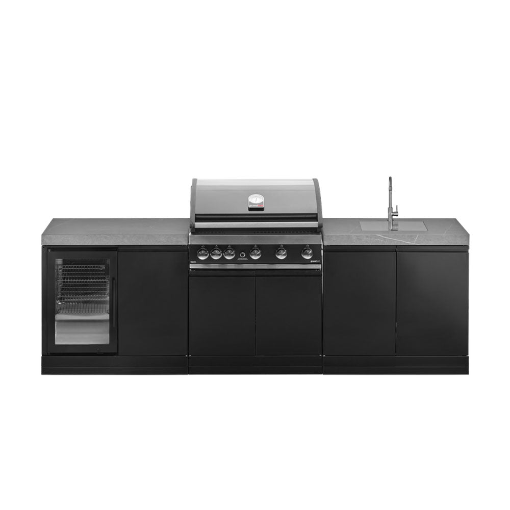 GrandPro 262 Outdoor Kitchen Maxim G5 Grill with Fridge + Sink