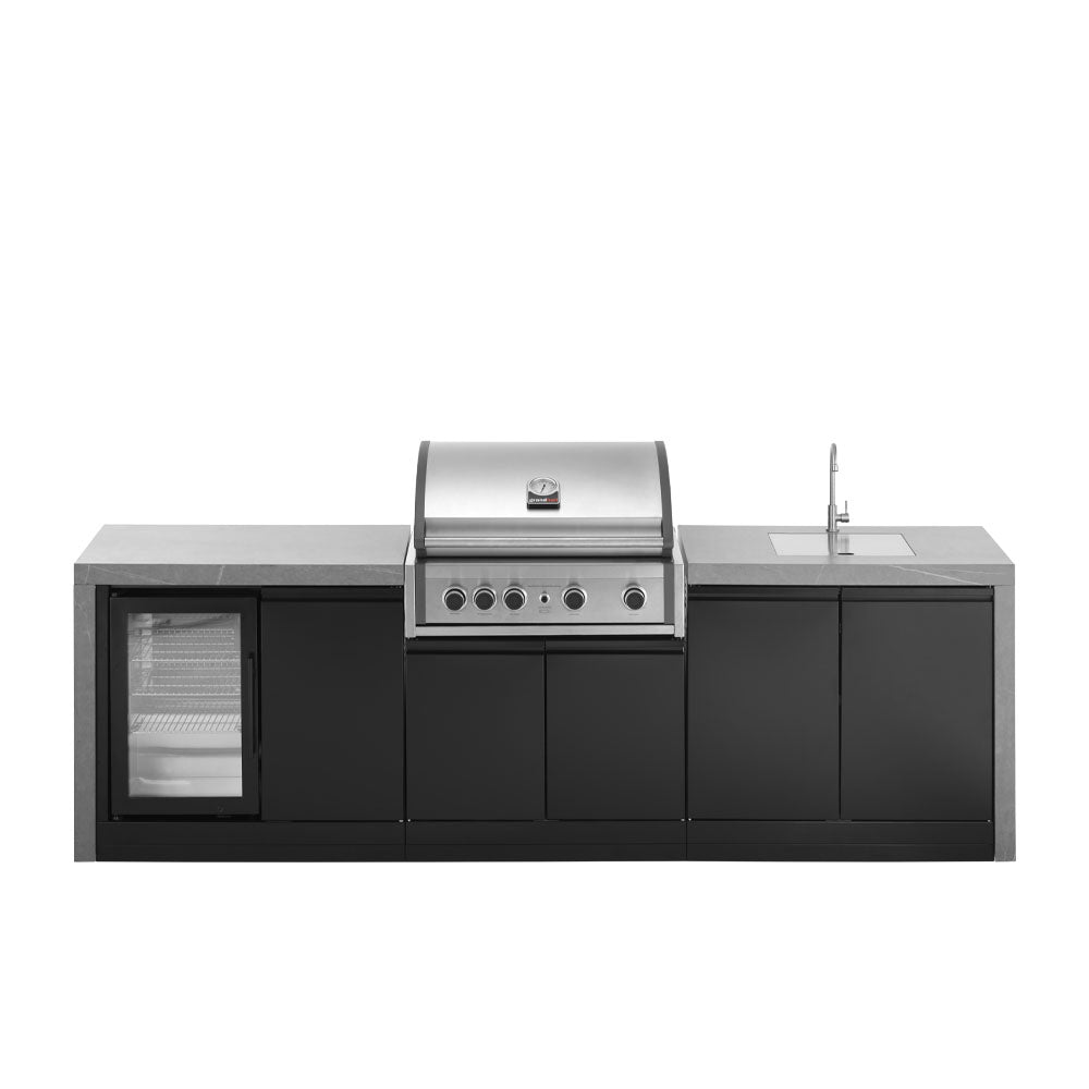 GrandPro 274  Outdoor Kitchen Pro Elitewith Fridge + Sink Waterfall Edition