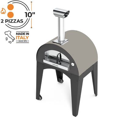 Fontana - Lorenzo Pearl Build In Wood Burning Pizza Oven With Trolley