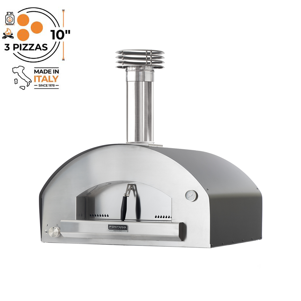 Fontana Forni - Mangiafuoco Gas & Wood (Dual Fuel) Countertop Pizza Oven