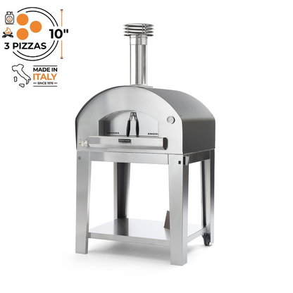 Fontana Forni - Mangiafuoco Gas & Wood (Dual Fuel) Pizza Oven With Trolley