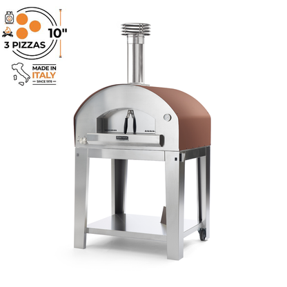 Fontana Forni - Mangiafuoco Gas & Wood (Dual Fuel) Pizza Oven With Trolley