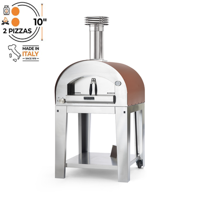 Fontana Forni - Margherita Gas & Wood (Dual Fuel) Pizza Oven With Trolley