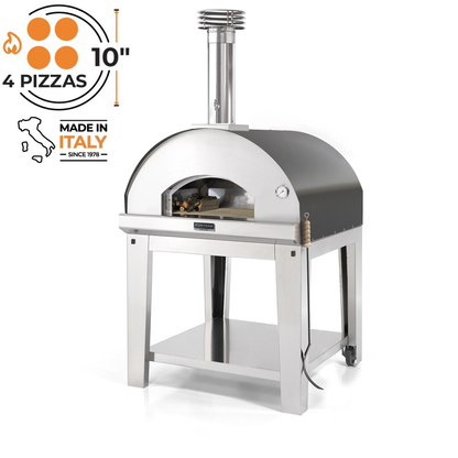 Fontana - Marinara Anthracite Wood Burning Pizza Oven With Trolley