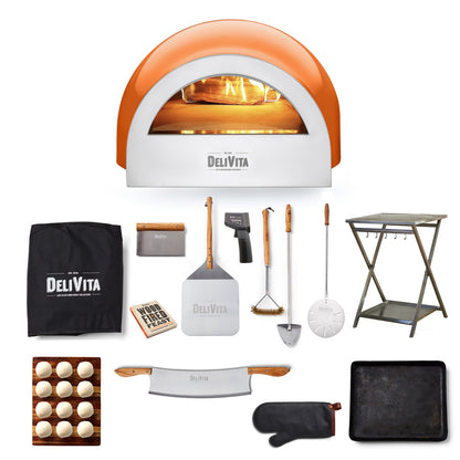 Delivita Deluxe Complete Wood Fired Pizza Oven Bundle