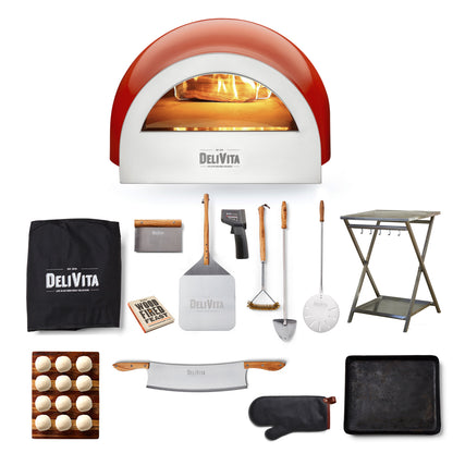 Delivita Deluxe Complete Wood Fired Pizza Oven Bundle