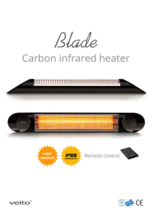 Veito Blade S2500 2.5kW Wall Mounted Patio Heater