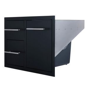 Sunstone Black Series Double Drawer Trash Combo 30″