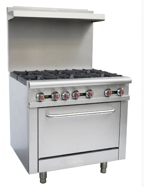 Infernus 6 Burner Range Oven with Splashback