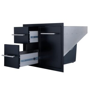 Sunstone Black Series Double Drawer Trash Combo 30″