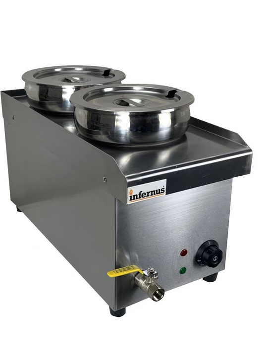 Infernus 2 x 7 Litre Electric Round Bain Marie