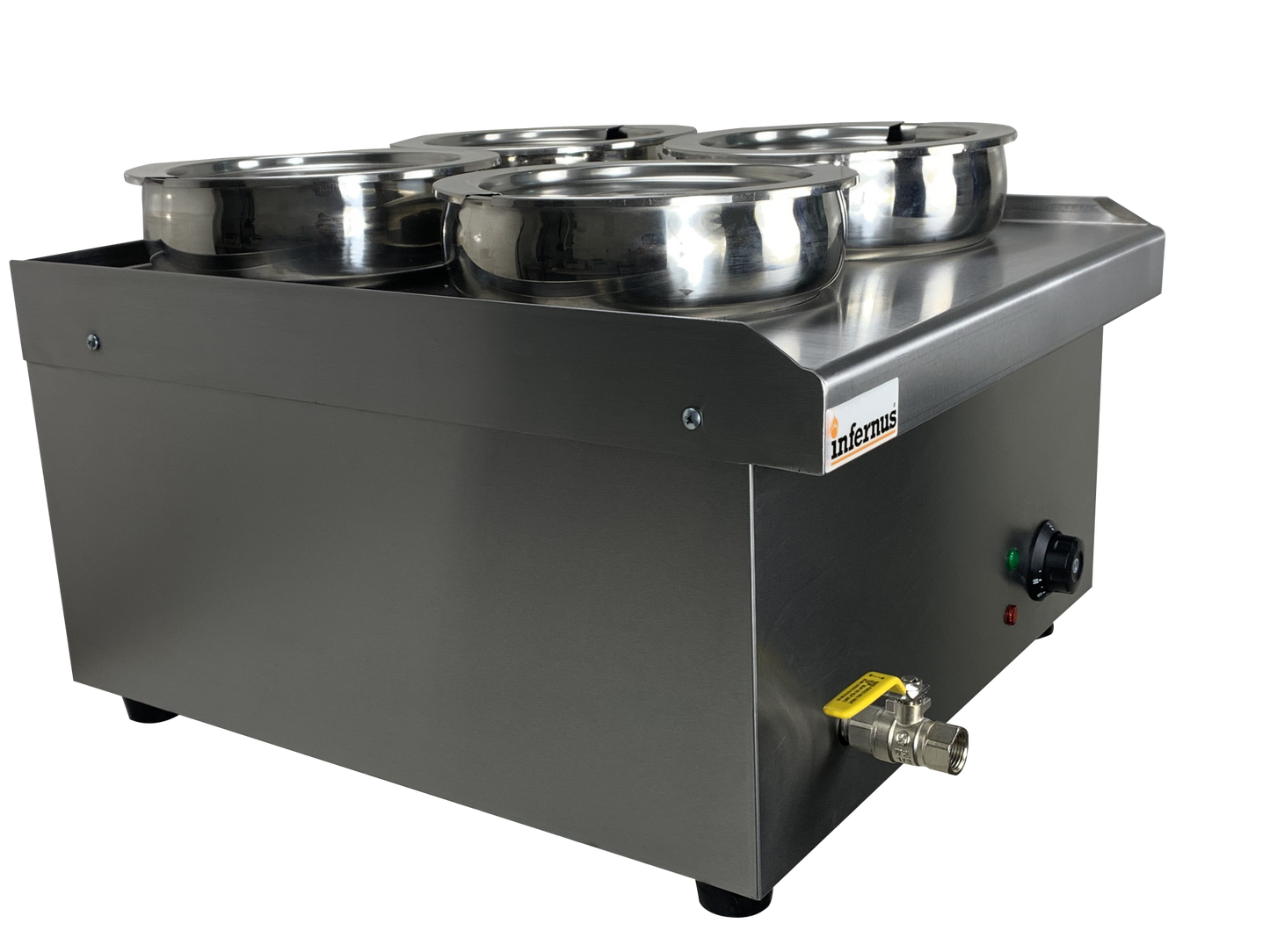 Infernus 4 x 7 Litre Electric Round Pot Bain Marie