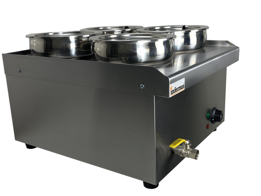 Infernus 4 x 7 Litre Electric Round Pot Bain Marie