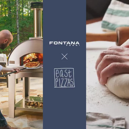 Fontana - Margherita Wood Burning Pizza Oven With Trolley In Rosso