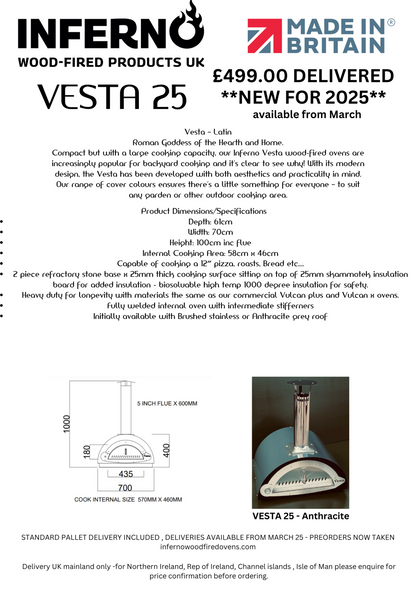 Inferno Vesta 25 Wood Fired Pizza Oven